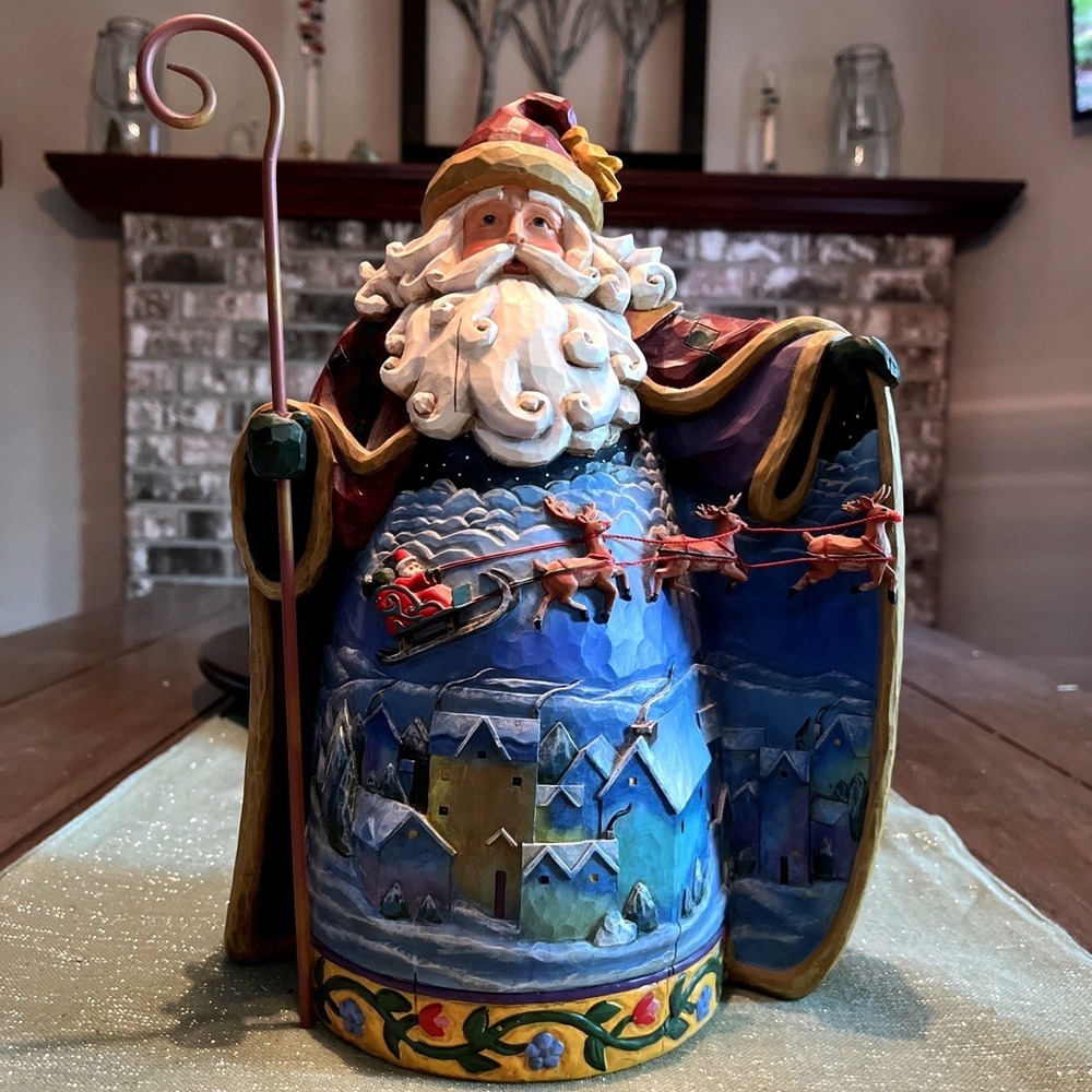2007 Jim Shore "Fly Away, Tiny Sleigh" Santa Figurine 0000831 Heartwood Creek